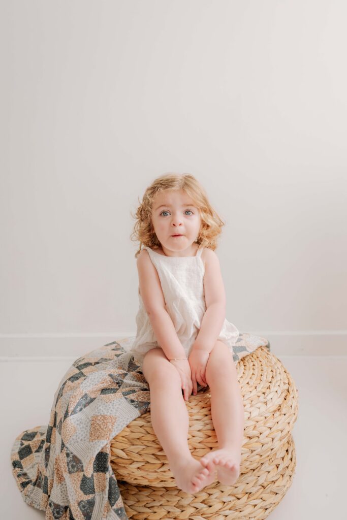 2 Year Old Milestone Session in Wooster, Ohio Studio